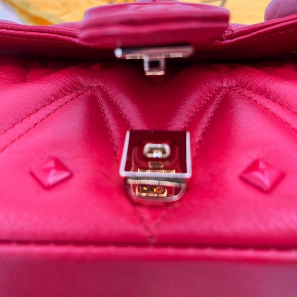 Valentino by Mario Valentino Poisson Crossbody Red Quilted Leather Bag - Picture 10 of 16